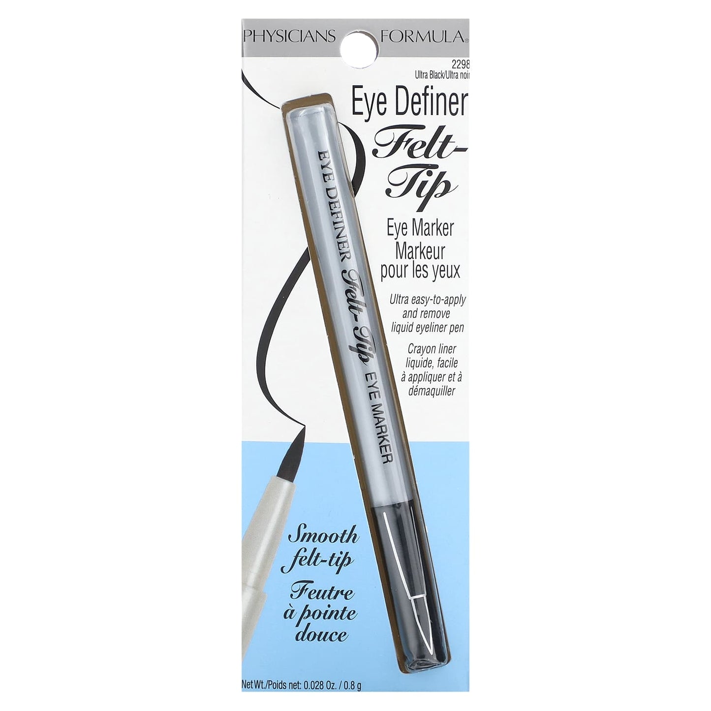 Physicians Formula, Eye Definer, Felt-Tip Eye Marker, Ultra Black, 0.028 oz (0.8 g)