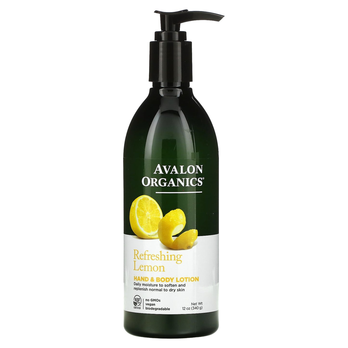 Avalon Organics-Hand & Body Lotion-Refreshing Lemon-12 oz (340 g)