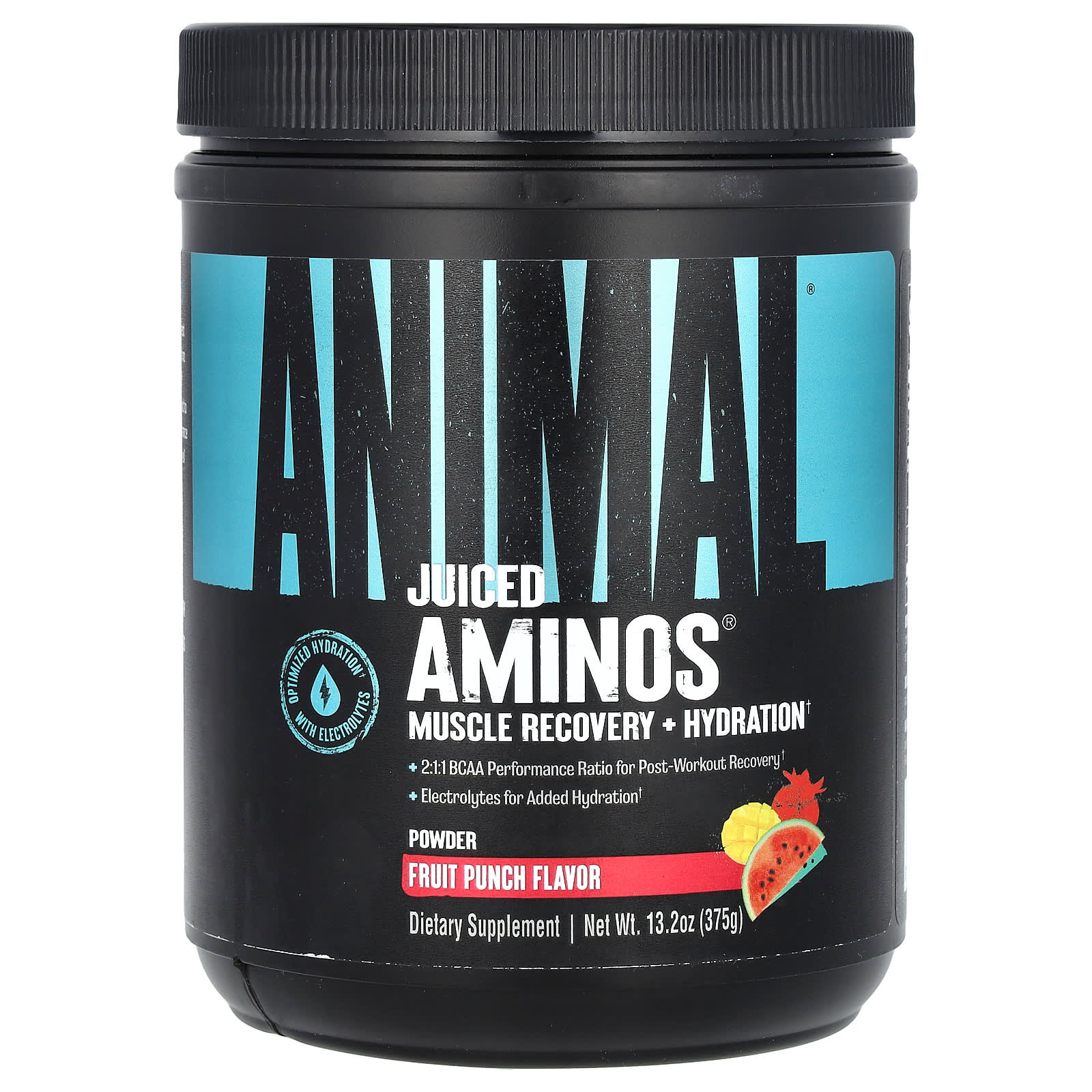 Animal-Juiced Aminos Powder-Fruit Punch-13.2 oz (375 g)