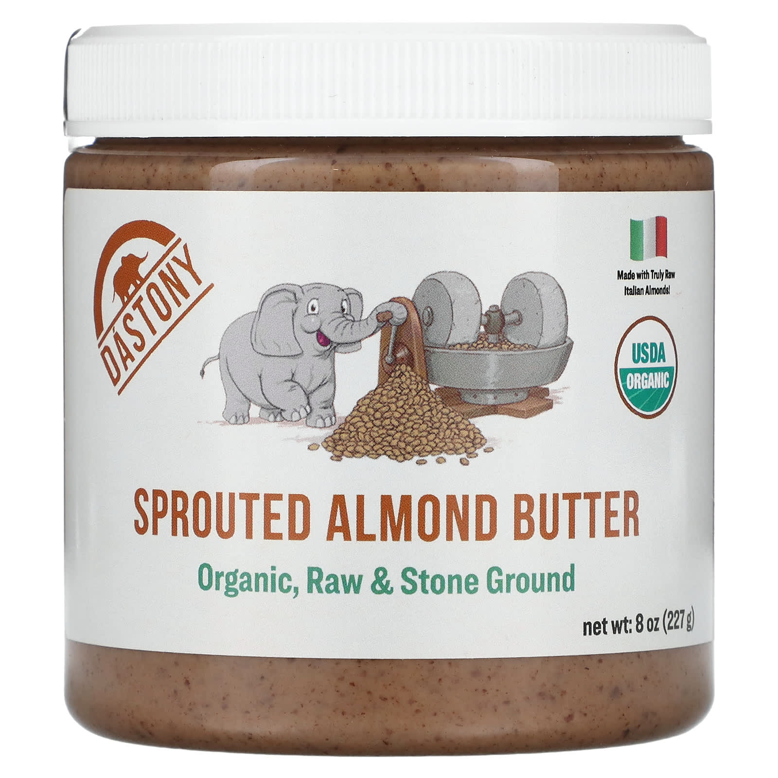 Dastony-Organic Sprouted Almond Butter-8 oz (227 g)