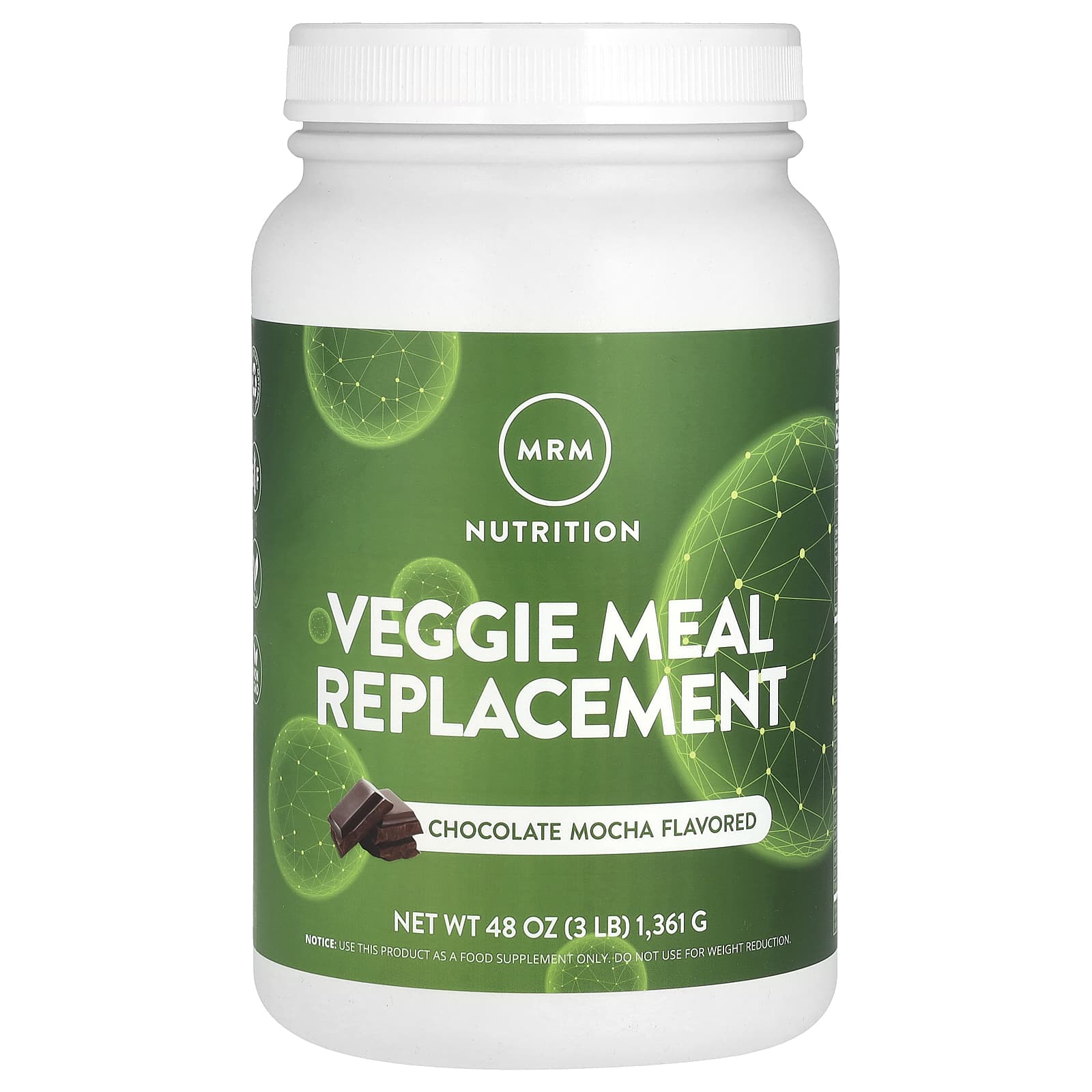 MRM Nutrition-Veggie Meal Replacement-Chocolate Mocha-3 lb (1,361 g)