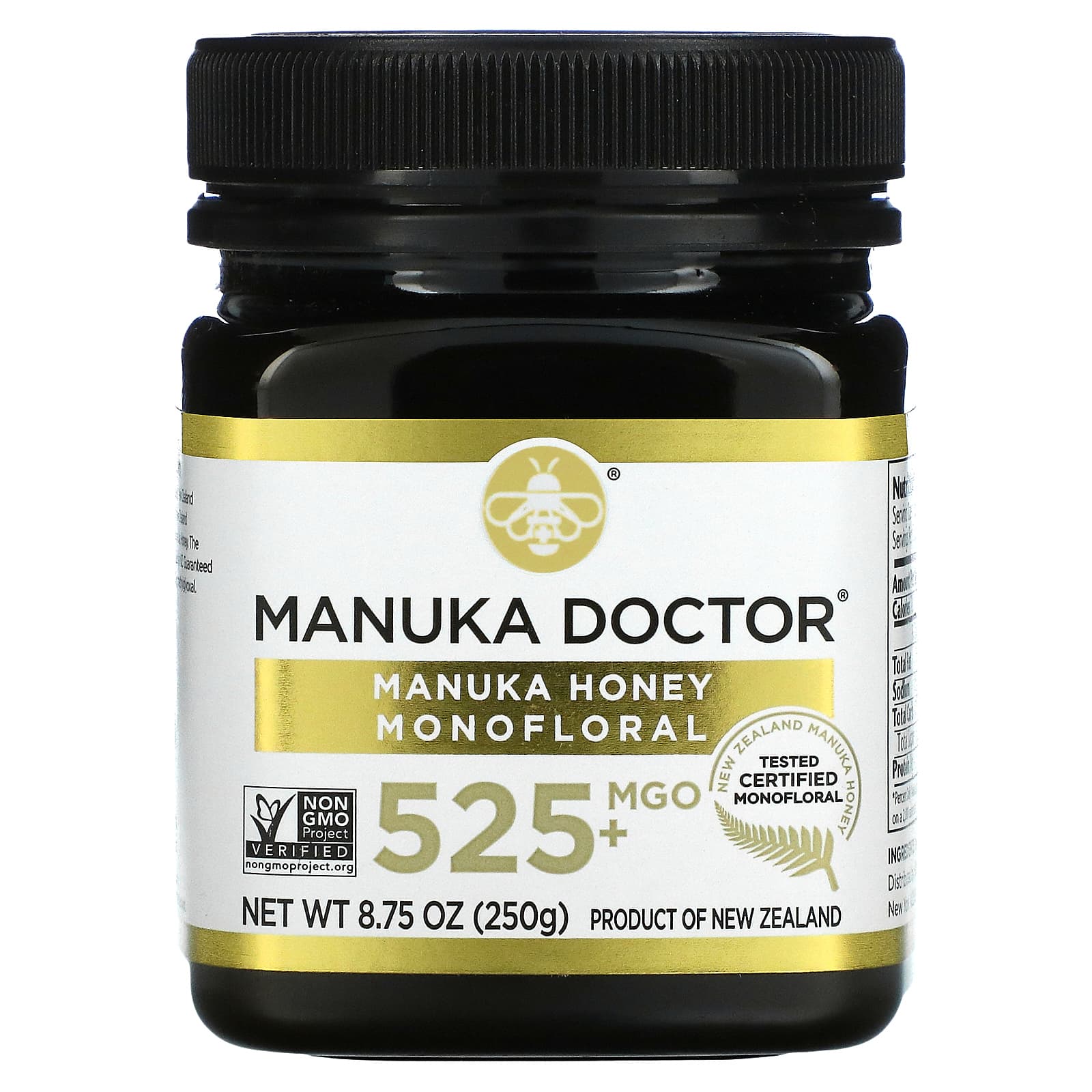 Manuka Doctor-Manuka Honey Monofloral-MGO 525+-8.75 oz (250 g)