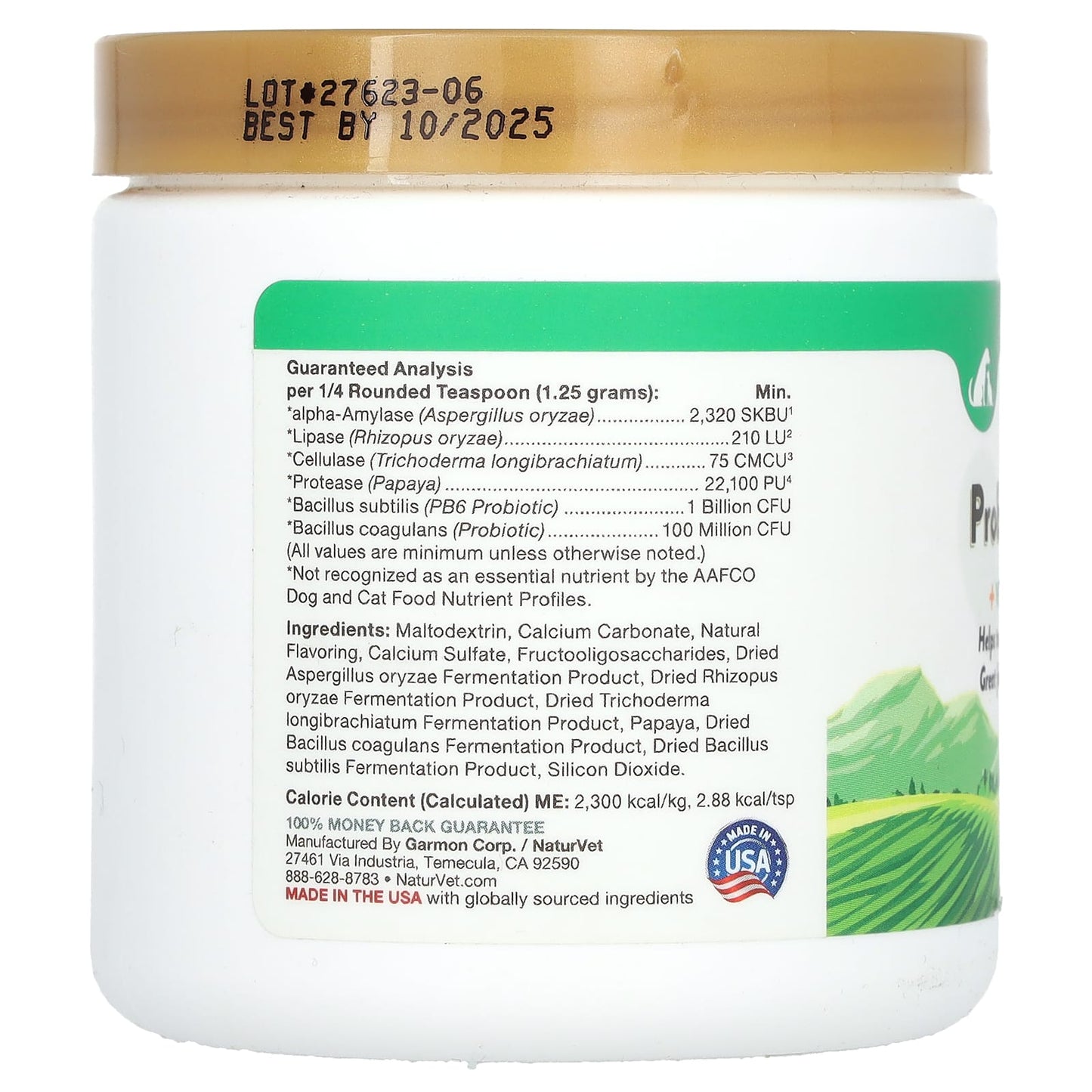 NaturVet, Advanced Probiotics & Enzymes + Vet Strength PB6 Probiotic, For Dogs & Cats, 4 oz (114 g)