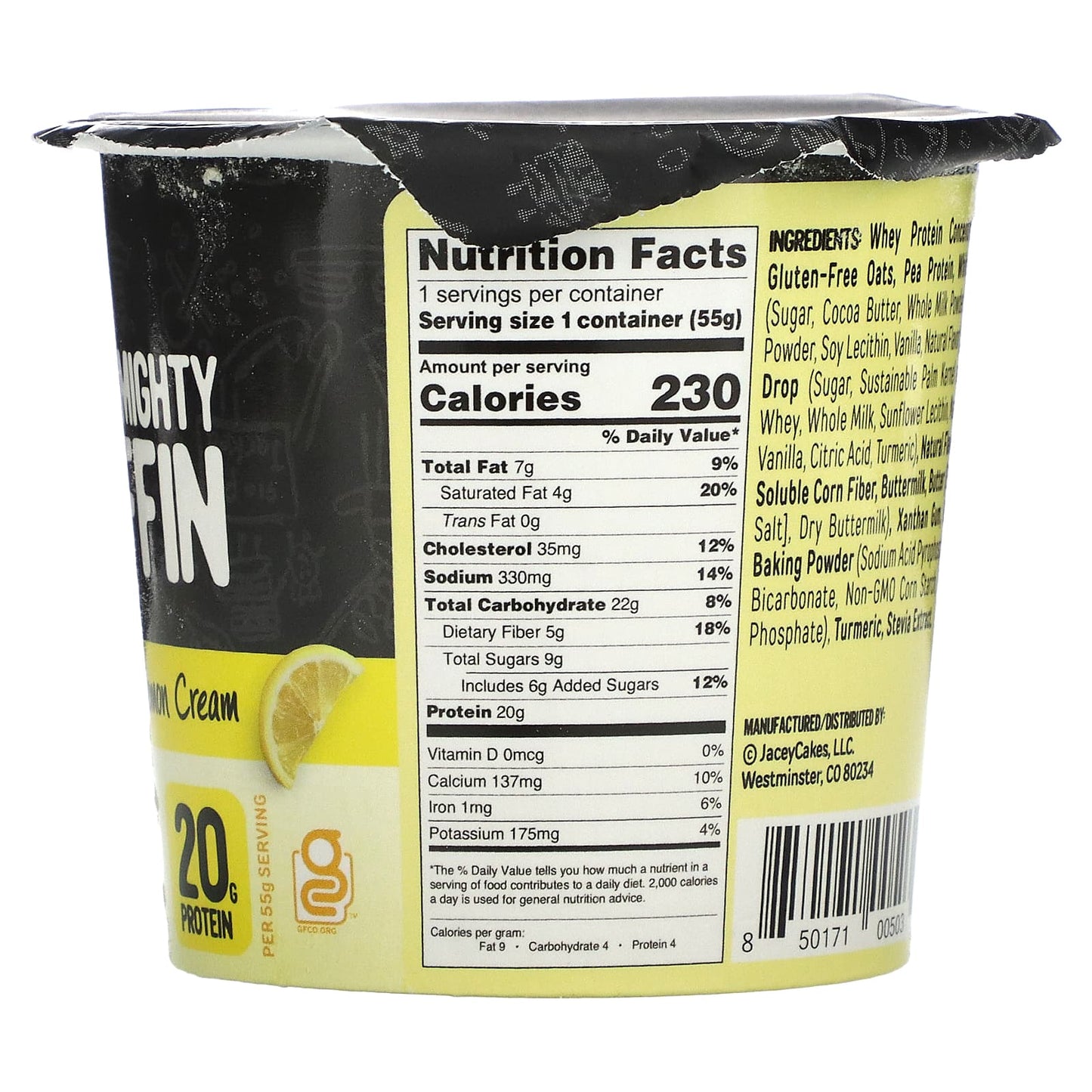 FlapJacked, Mighty Muffin, Lemon Cream, 1.94 oz (55 g)