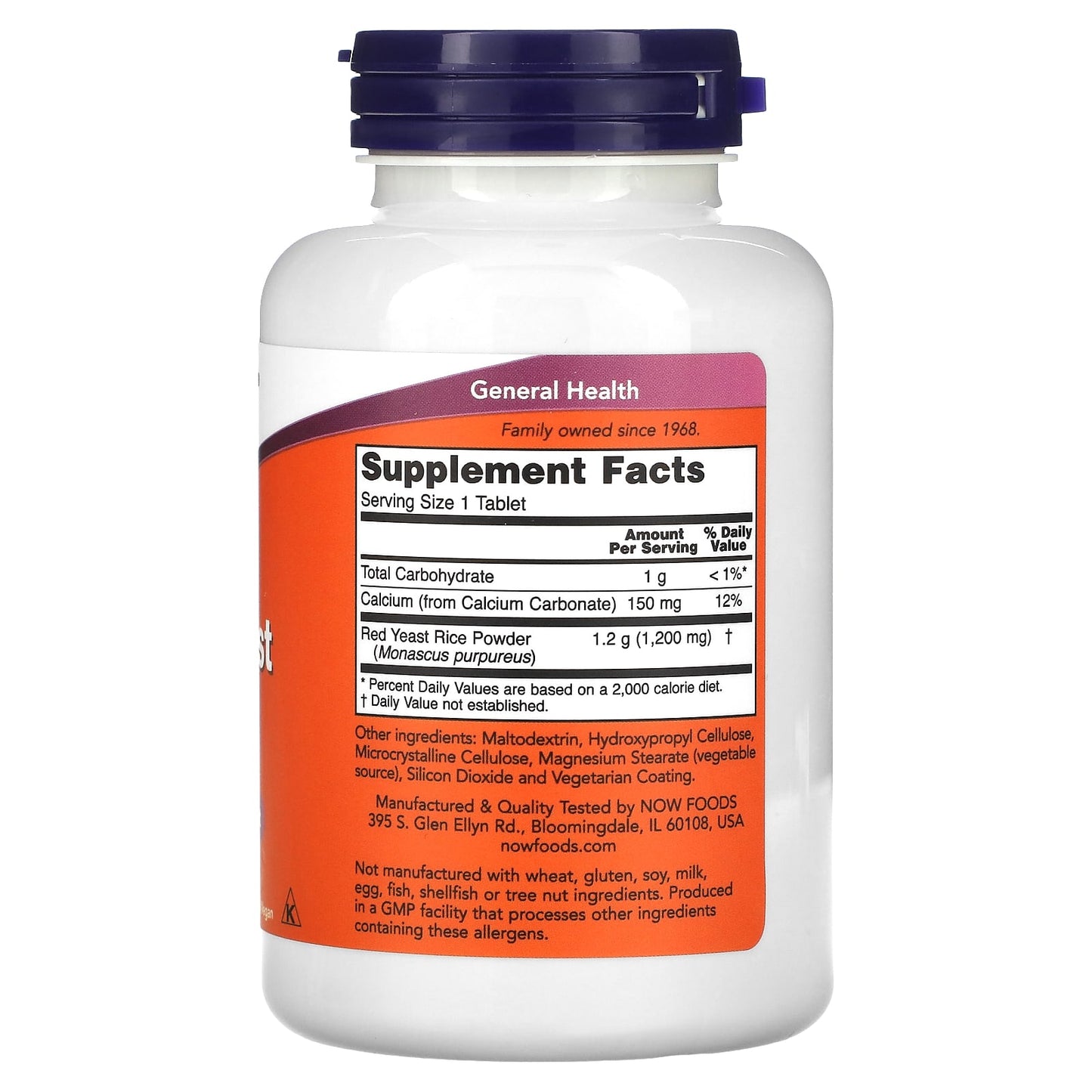 NOW Foods, Red Yeast Rice, 1,200 mg, 120 Tablets