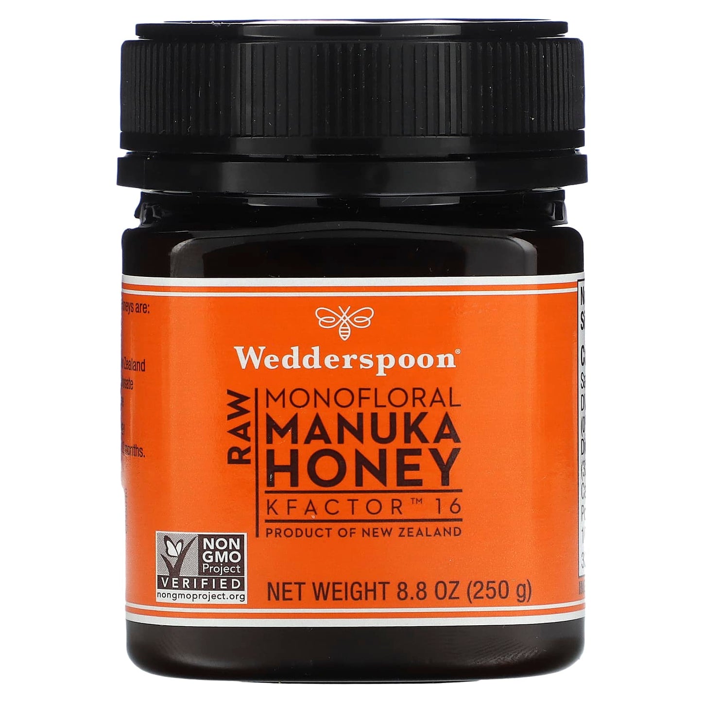 Wedderspoon-Raw Monofloral Manuka Honey-KFactor 16-8.8 oz (250 g)