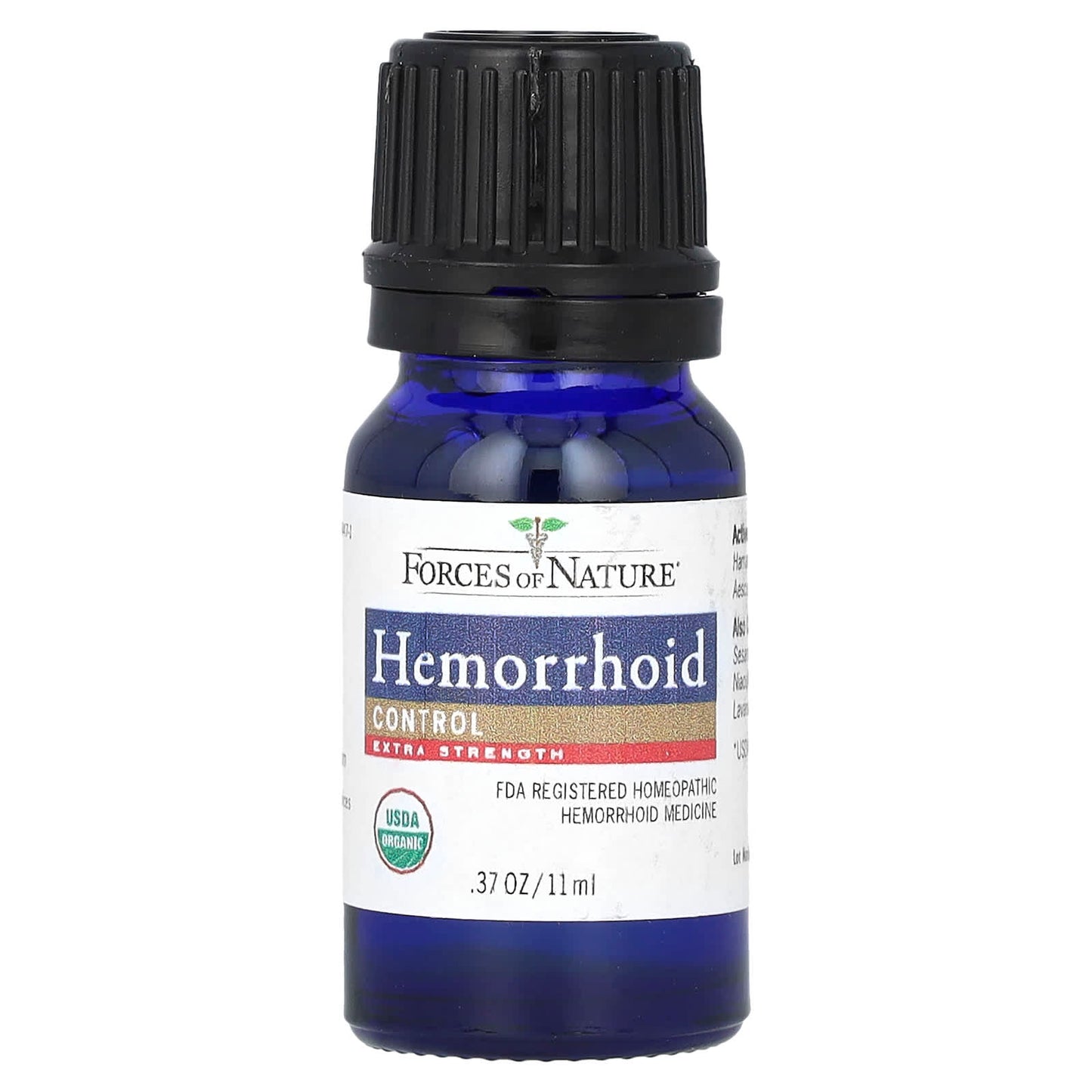 Forces of Nature, Hemorrhoid, Organic Plant Medicine, Extra Strength, 0.37 fl oz (11 ml)