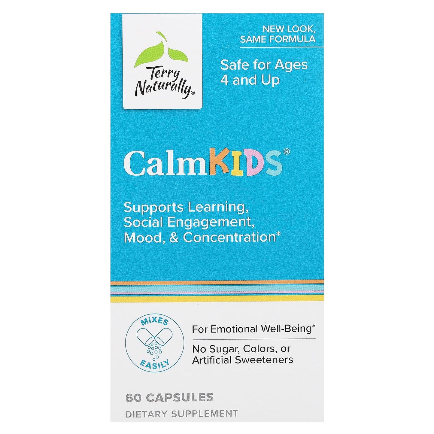 Terry Naturally-Calm Kids-Ages 4 and Up-60 Capsules