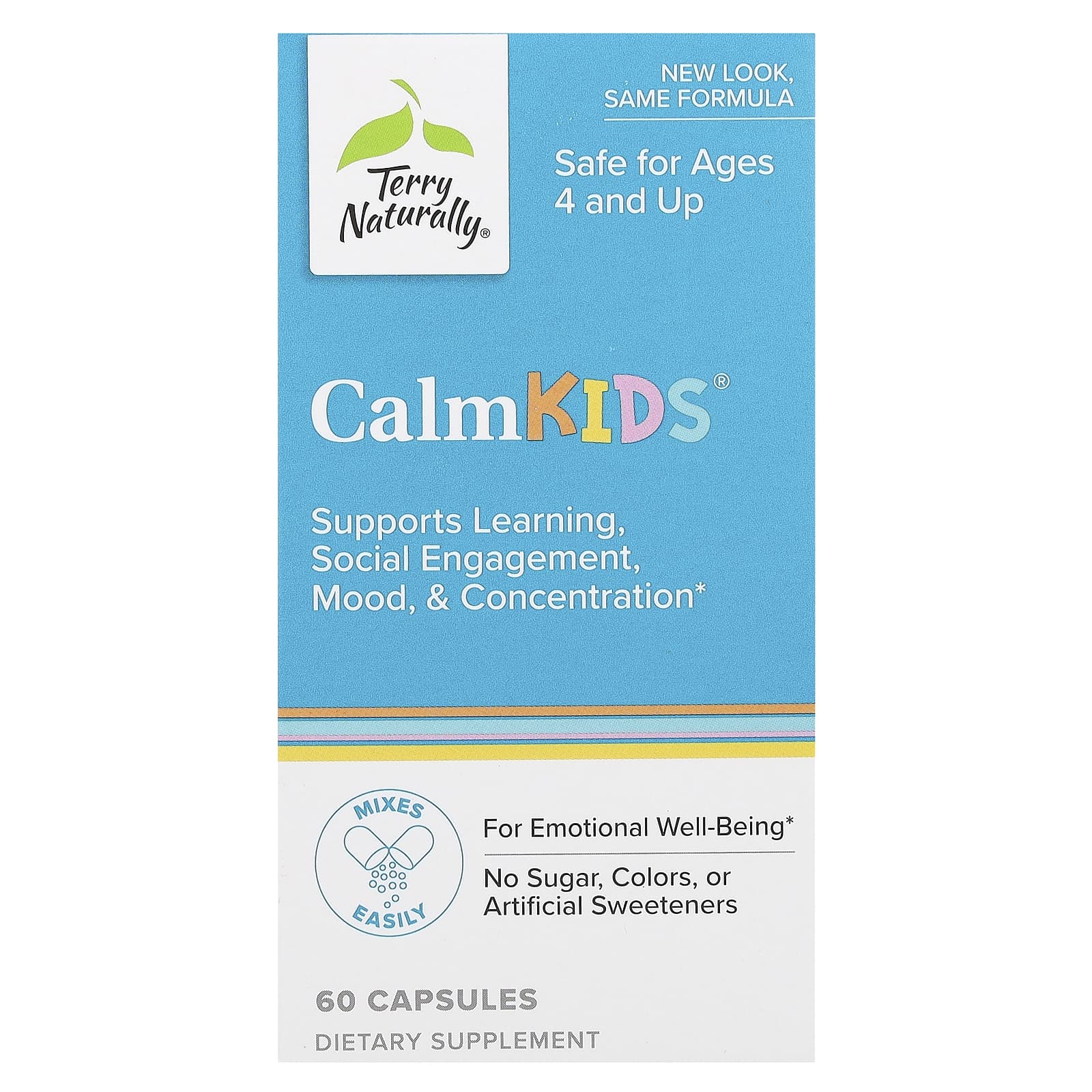 Terry Naturally-Calm Kids-Ages 4 and Up-60 Capsules