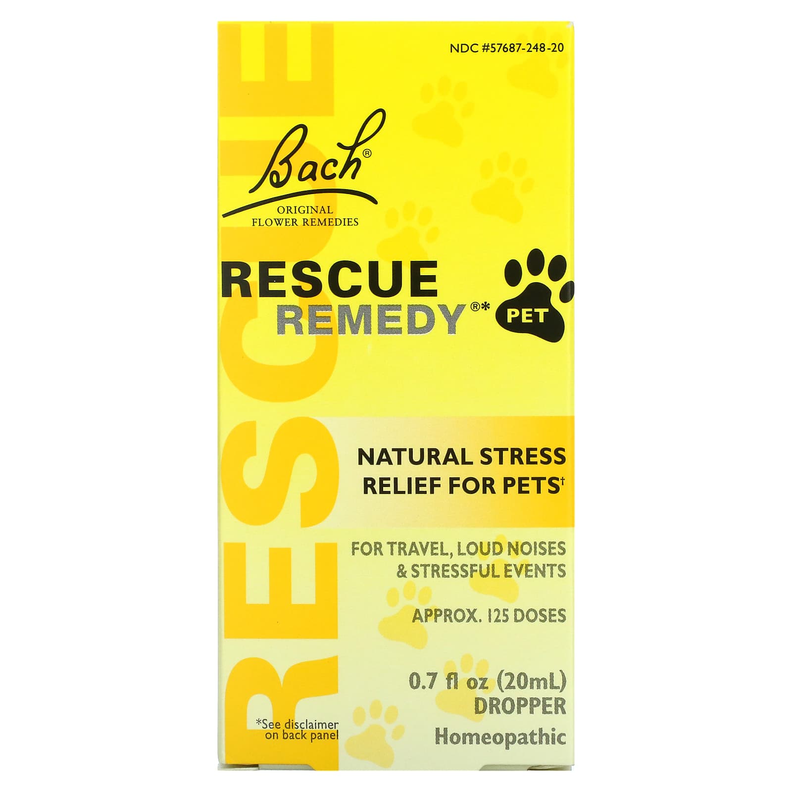 Bach-Original Flower Remedies-Rescue Remedy Pet-Natural Stress Relief-0.7 fl oz (20 ml)