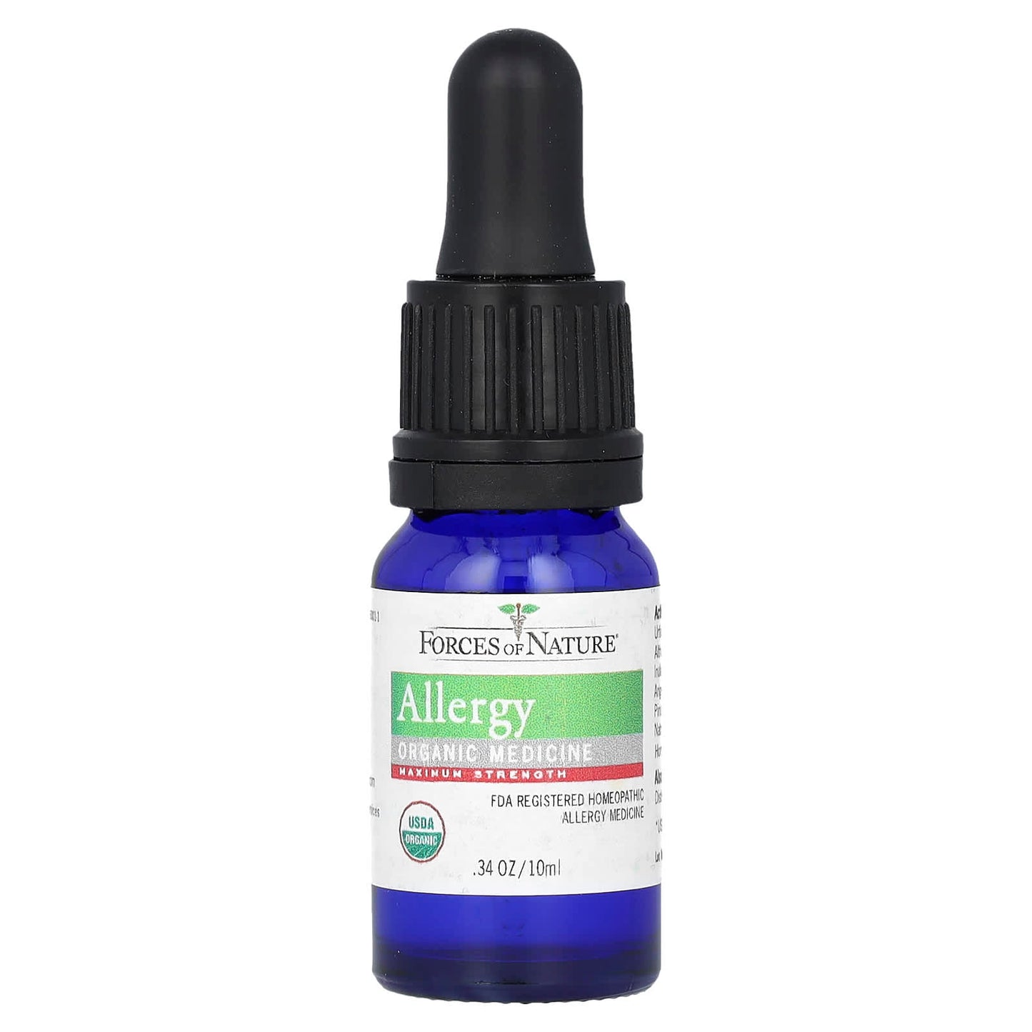 Forces of Nature, Allergy, Organic Plant Medicine, Maximum Strength, 0.34 fl oz (10 ml)