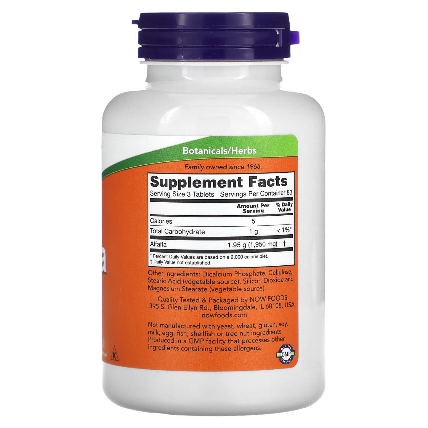 NOW Foods, Alfalfa, 650 mg, 250 Tablets