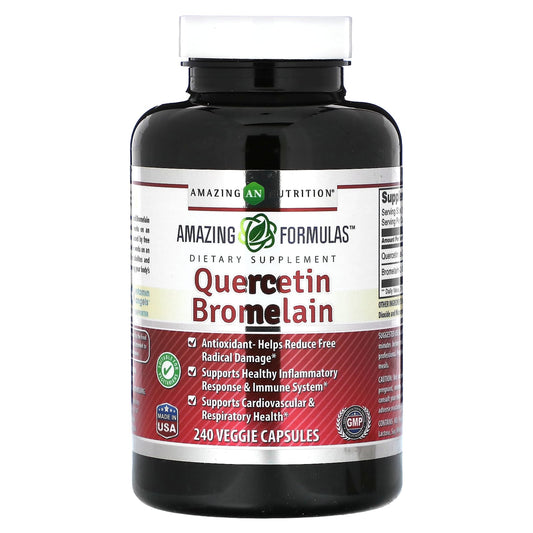 Amazing Nutrition-Quercetin Bromelain-240 Veggie Capsules