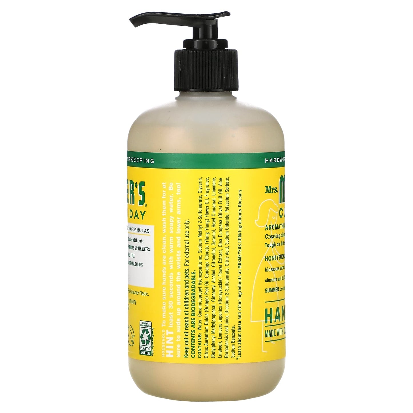 Mrs. Meyers Clean Day, Hand Soap, Honeysuckle, 12.5 fl oz (370 ml)