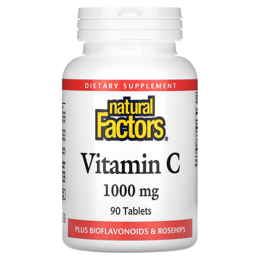 Natural Factors-Vitamin C-Plus Bioflavonoids & Rosehips-1,000 mg-90 Tablets