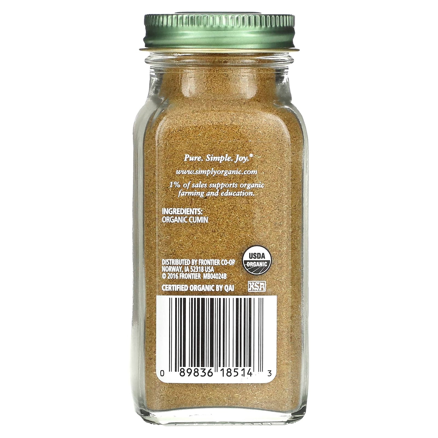 Simply Organic, Ground Cumin, 2.31 oz (65 g)