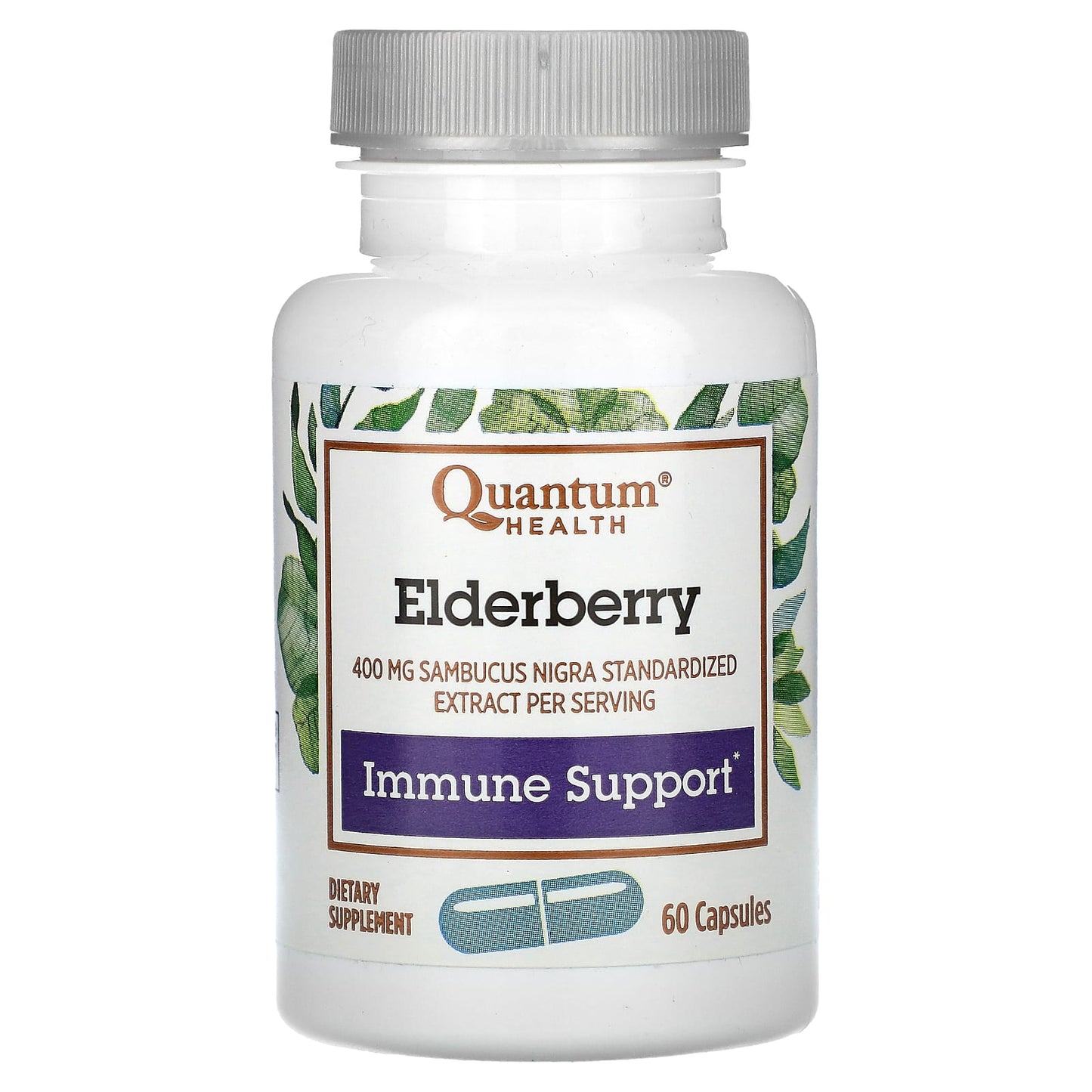 Quantum Health-Elderberry-400 mg-60 Capsules (200 mg per Capsule)