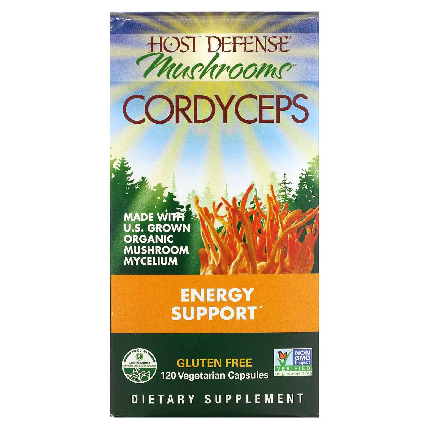 Fungi Perfecti-Mushrooms-Cordyceps-120 Vegetarian Capsules