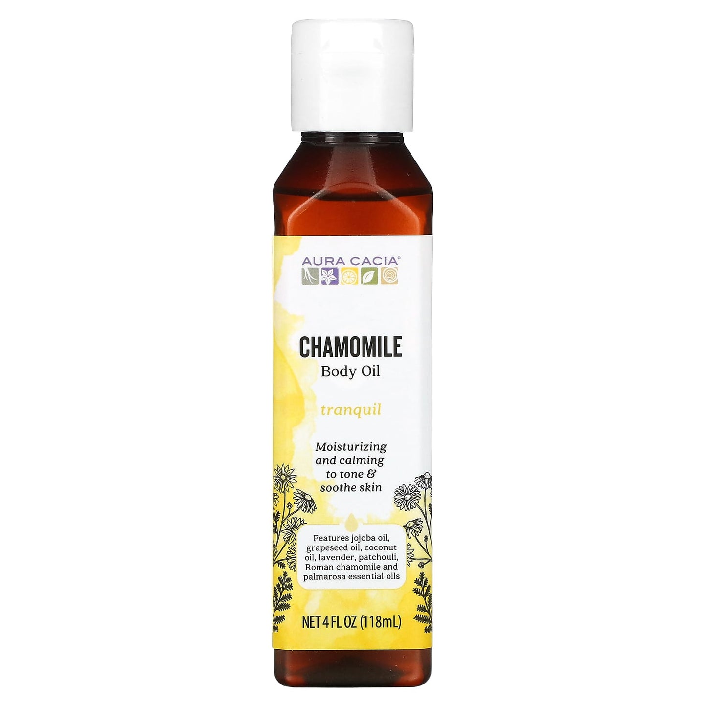 Aura Cacia-Body Oil-Chamomile-4 fl oz (118 ml)