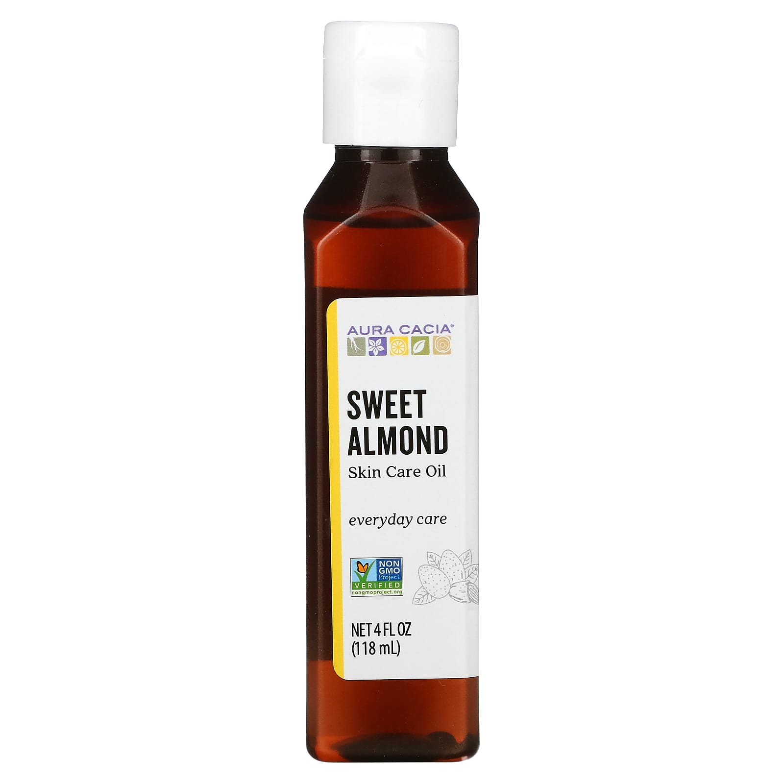 Aura Cacia-Skin Care Oil-Sweet Almond-4 fl oz (118 ml)