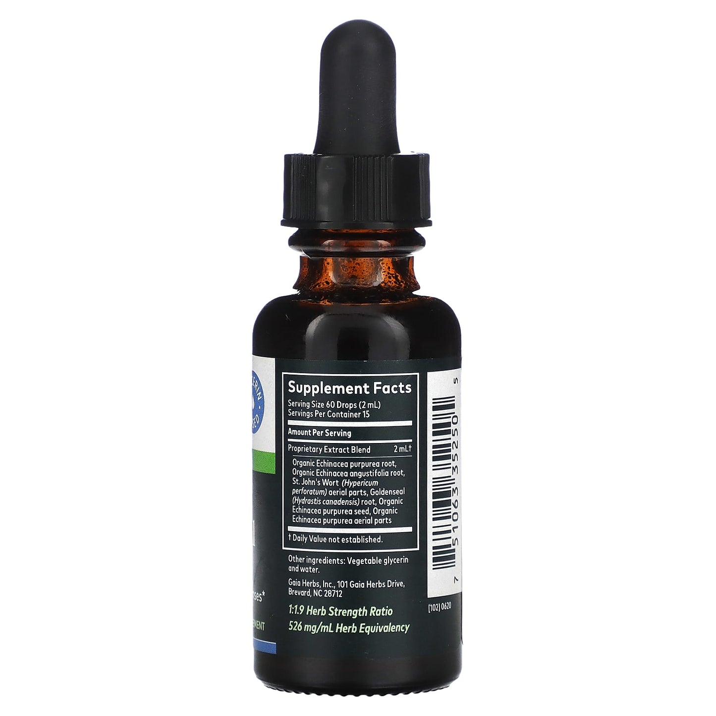 Gaia Herbs, Echinacea Goldenseal Supreme, 1 fl oz (30 ml)