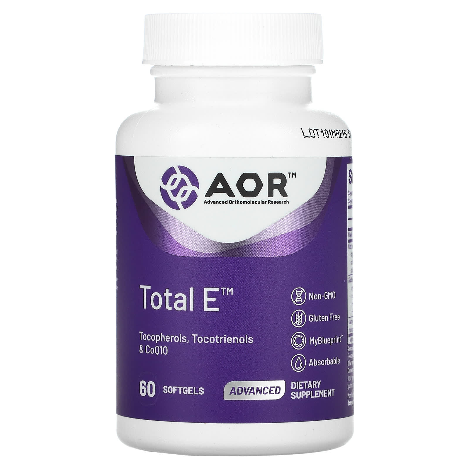 Advanced Orthomolecular Research AOR-Total E-60 Softgels