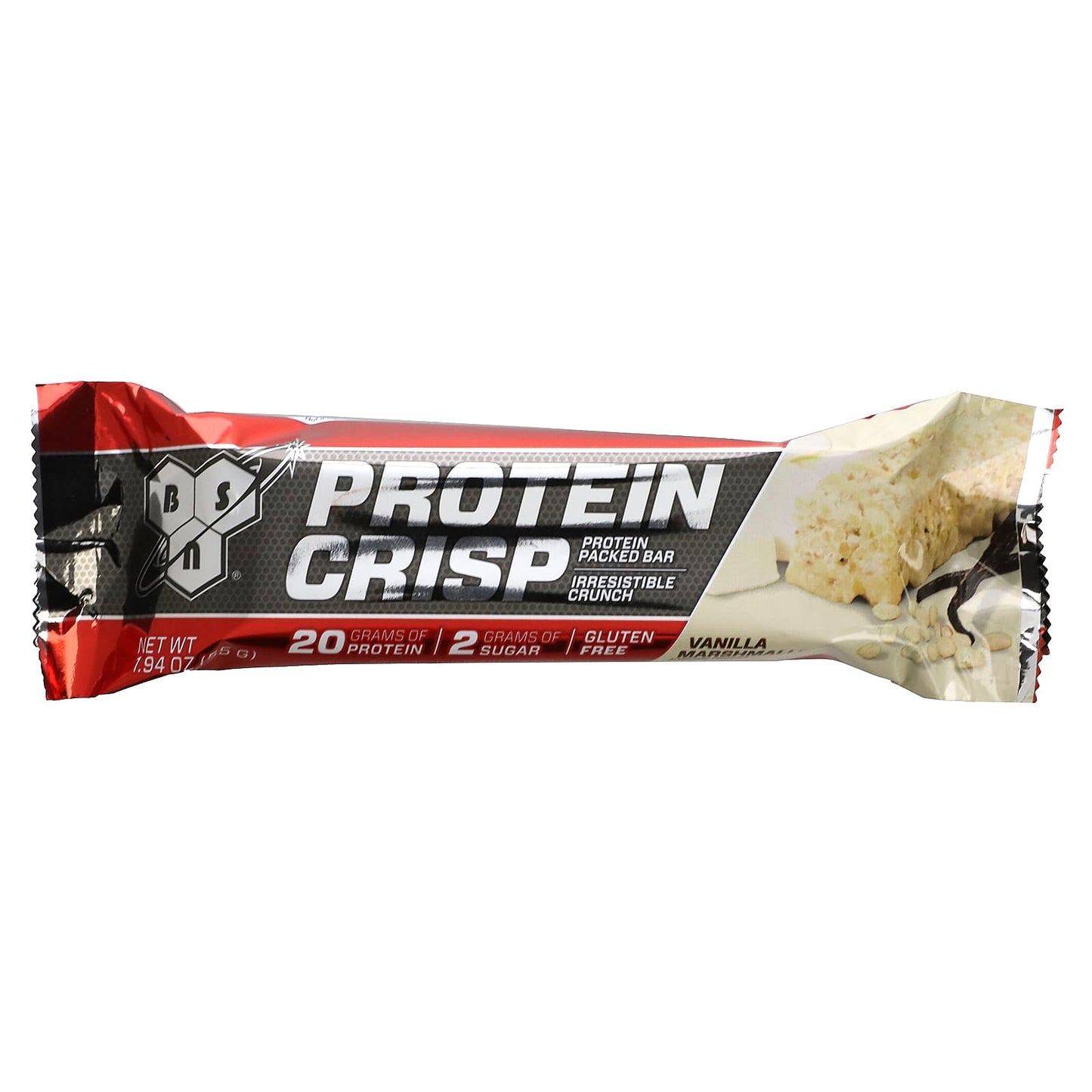 BSN, Protein Crisp, Vanilla Marshmallow, 12 Bars, 1.94 oz (55 g) Each