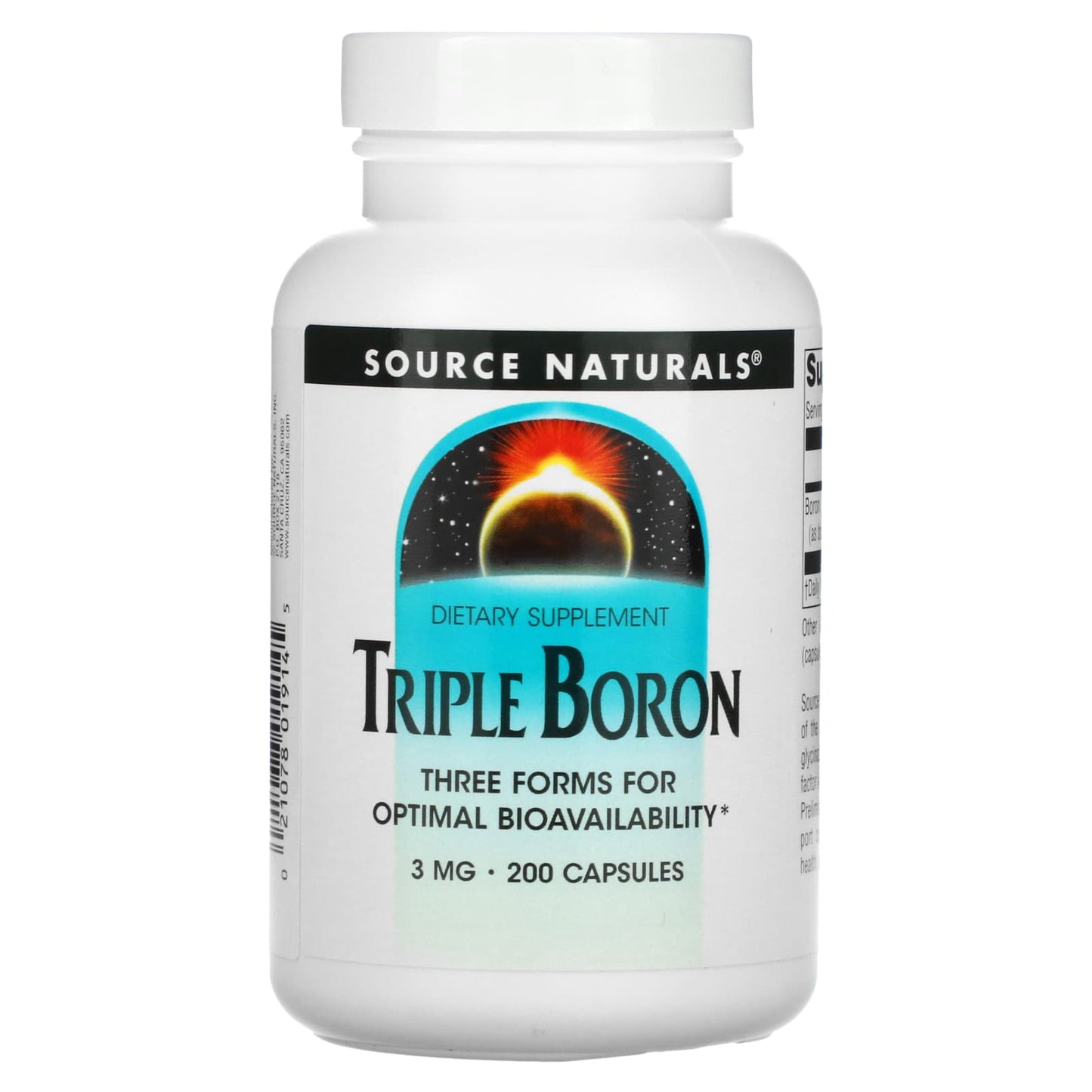 Source Naturals-Triple Boron-3 mg-200 Capsules