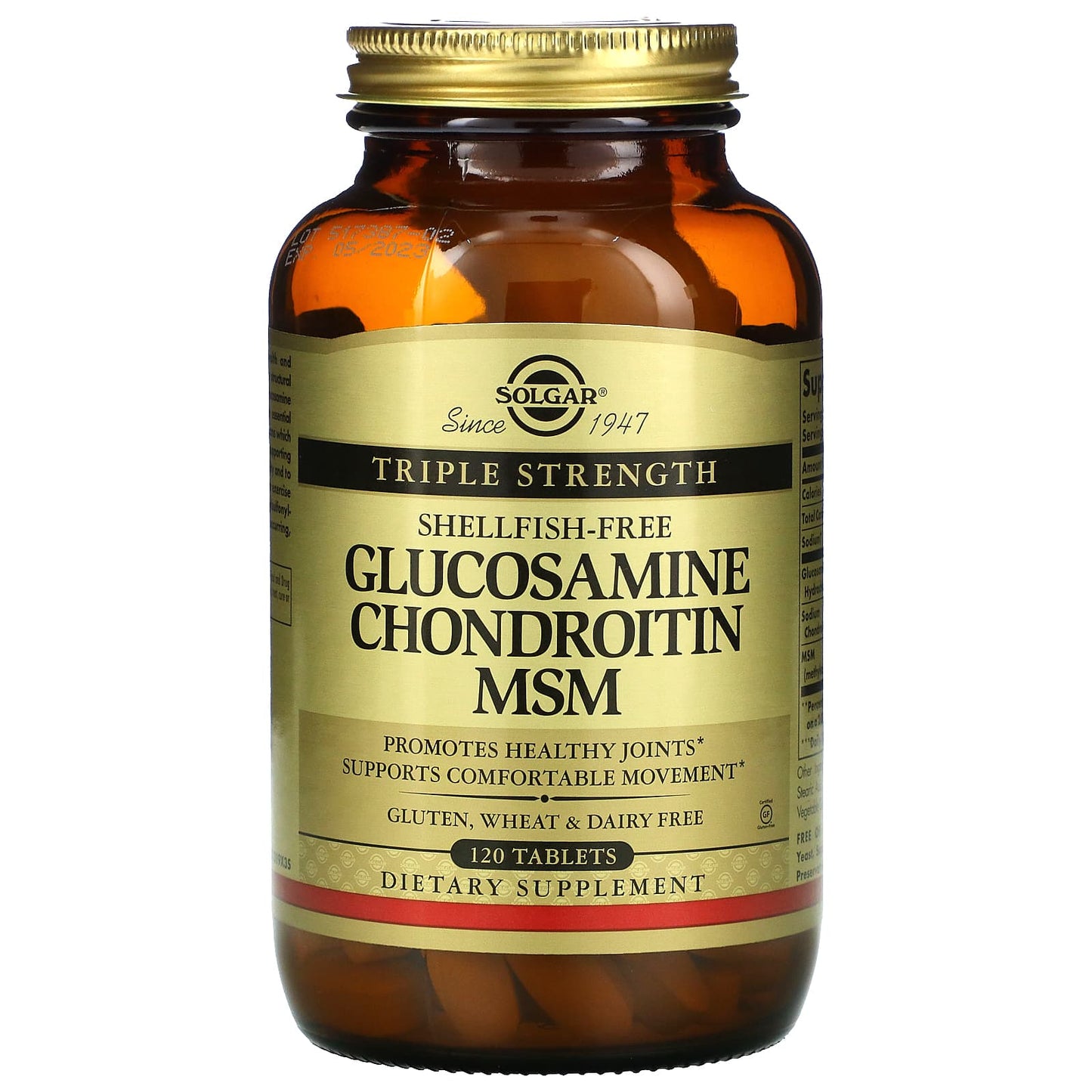 Solgar-Glucosamine Chondroitin MSM-Triple Strength-120 Tablets