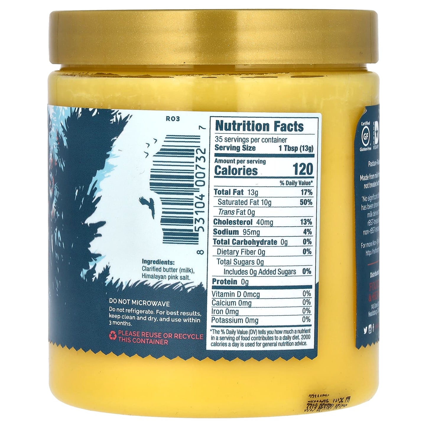 4th & Heart, Ghee Clarified Butter, Himalayan Pink Salt, 16 oz ( 454 g)