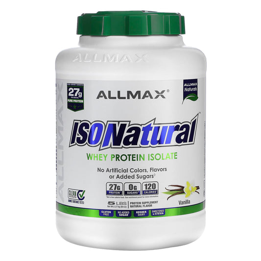 ALLMAX-IsoNatural-Whey Protein Isolate-Vanilla-5 lbs (2.27 kg)