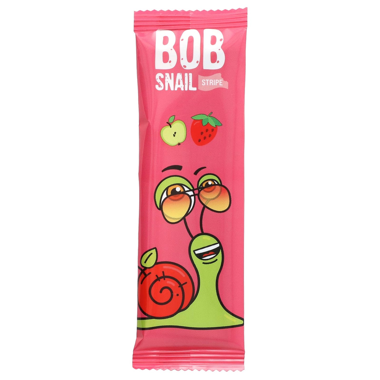 Bob Snail, Fruit Stripe, Apple-Strawberry, 6 Stripes, 0.49 oz (14 g) Each