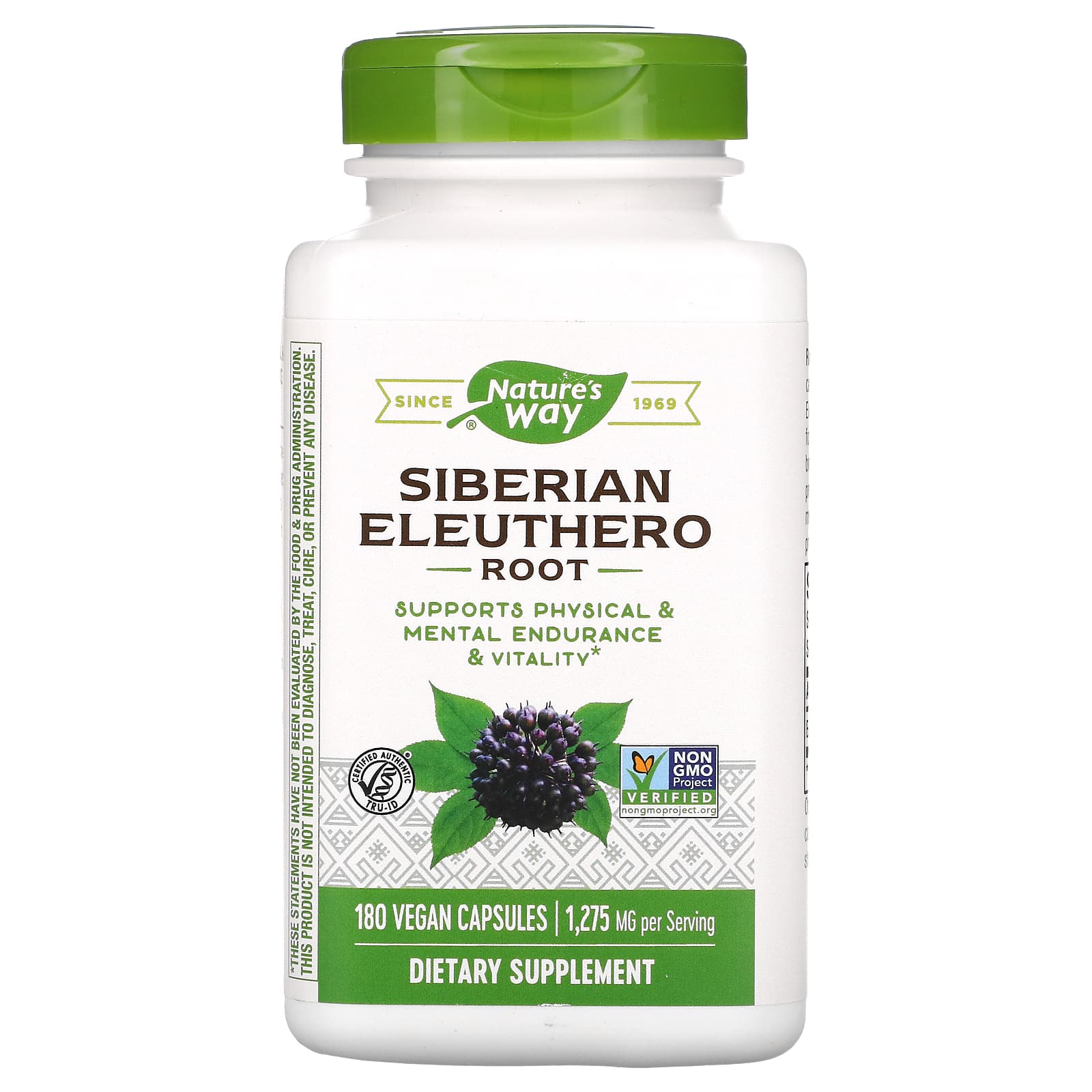 Nature's Way-Siberian Eleuthero-Root-425 mg-180 Vegan Capsules