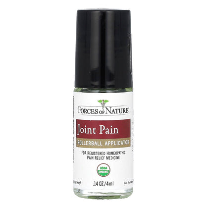 Forces of Nature, Joint Pain Roll-On, Organic Plant Medicine , 0.14 fl oz (4 ml)