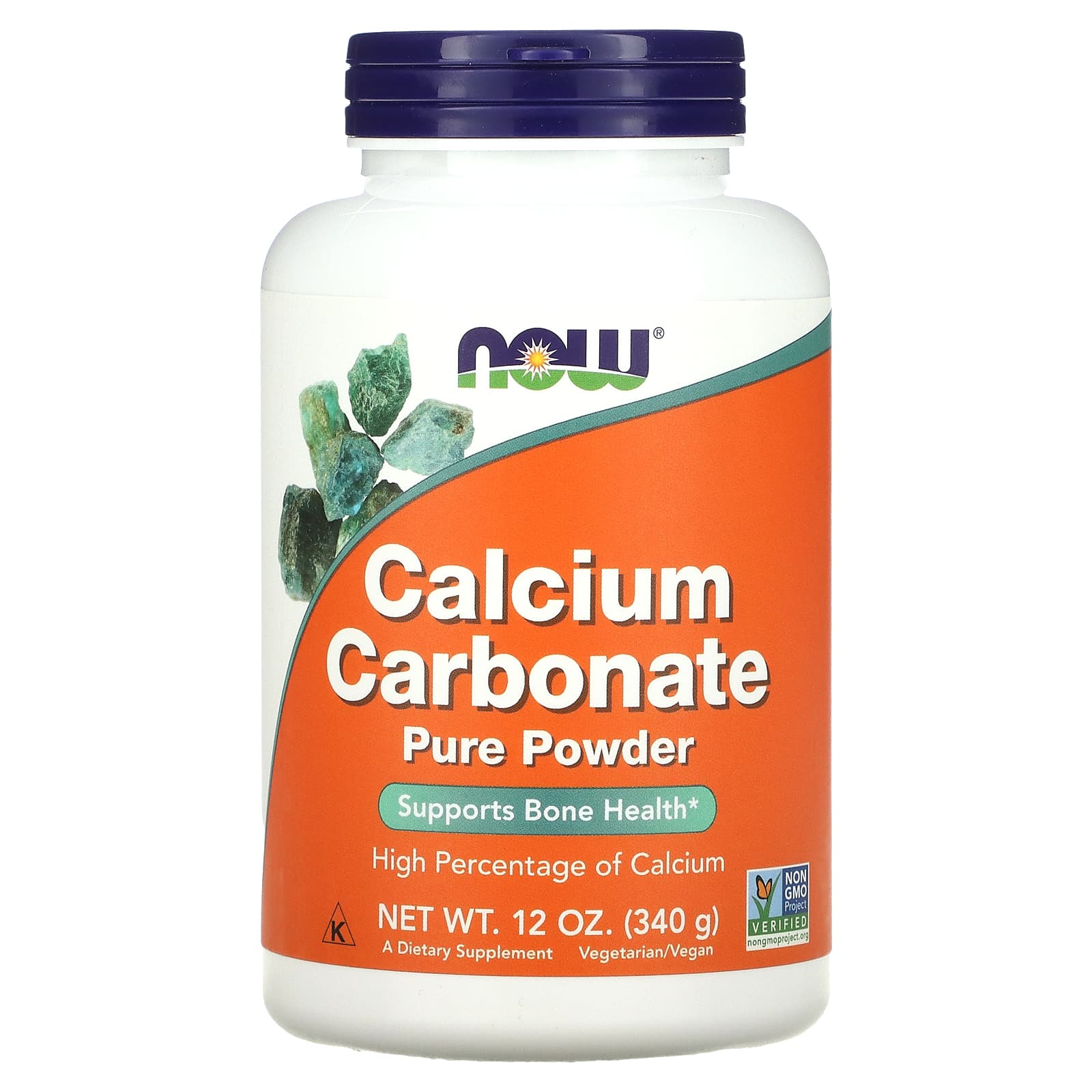 NOW Foods-Calcium Carbonate Pure Powder-12 oz (340 g)