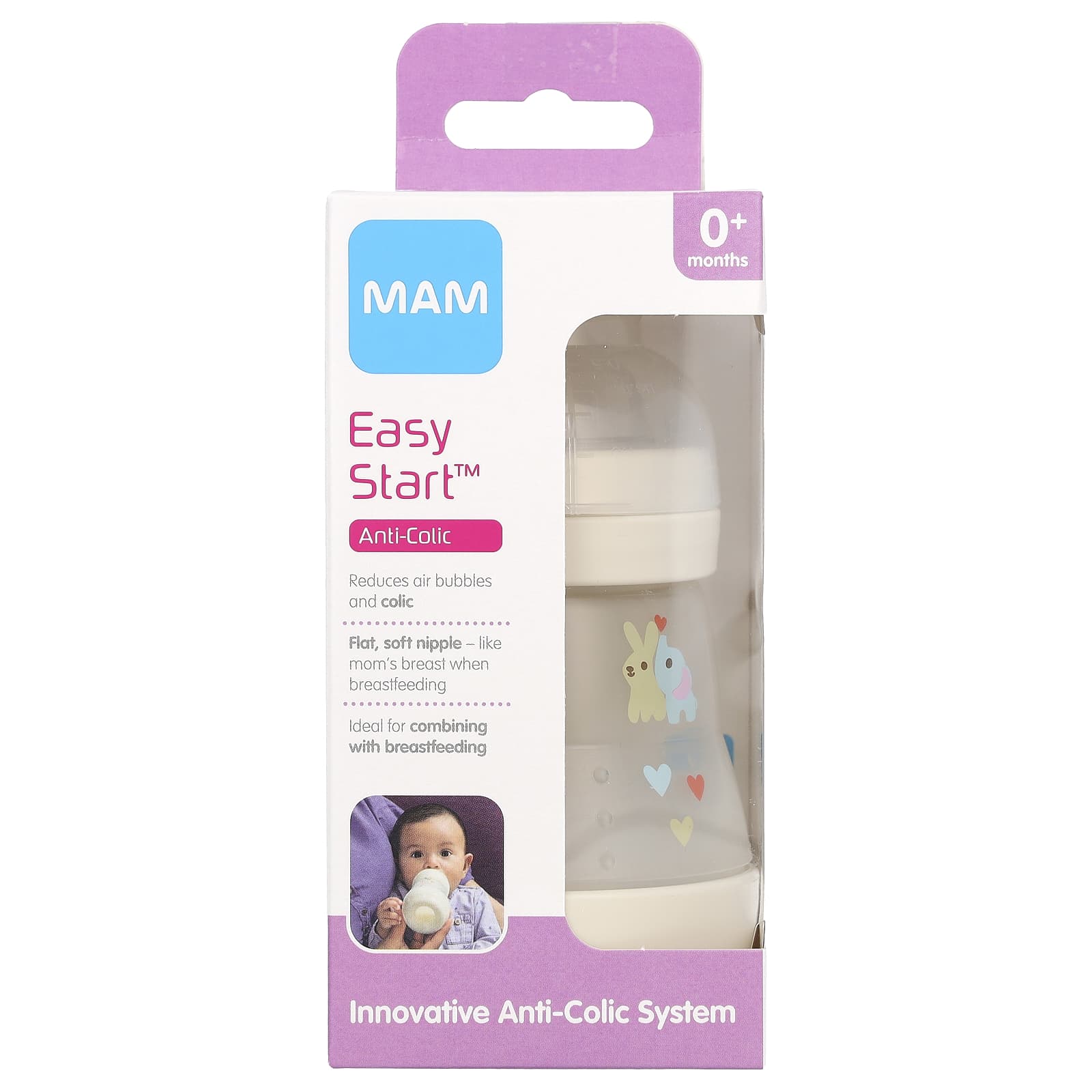 MAM-Easy Start-Anti Colic Bottle-0+ Months-1 Count