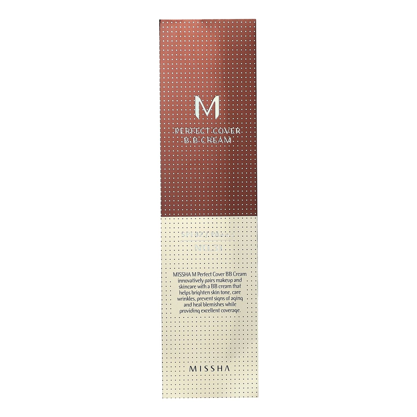 Missha, Perfect Cover BB Cream, SPF 42 PA+++, No. 31 Golden Beige, 50 ml