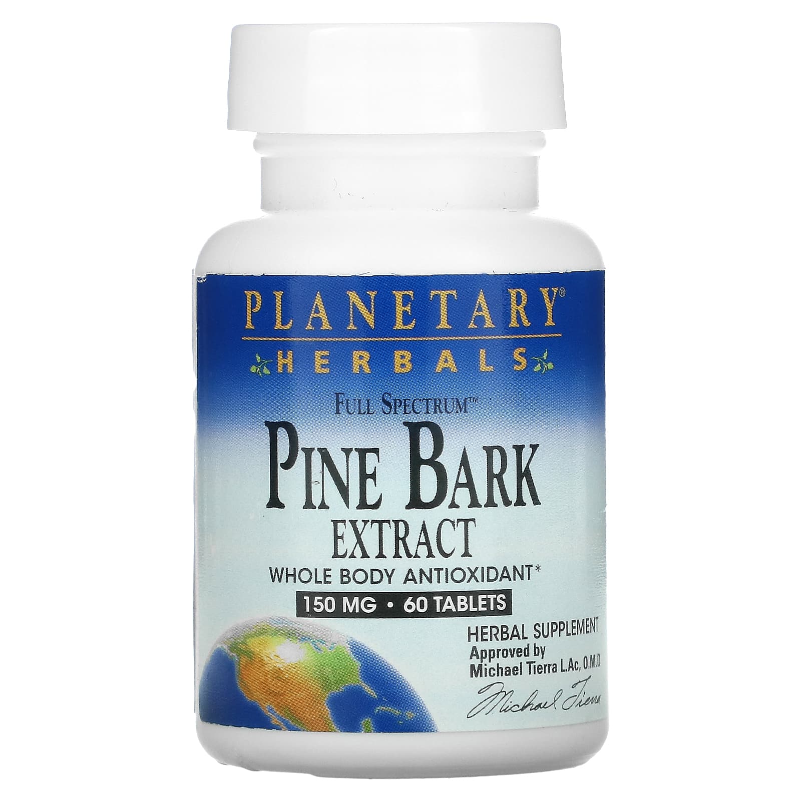 Planetary Herbals-Full Spectrum Pine Bark Extract-150 mg-60 Tablets