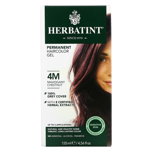 Herbatint-Permanent Haircolor Gel-4M-Mahogany Chestnut-4.56 fl oz (135 ml)