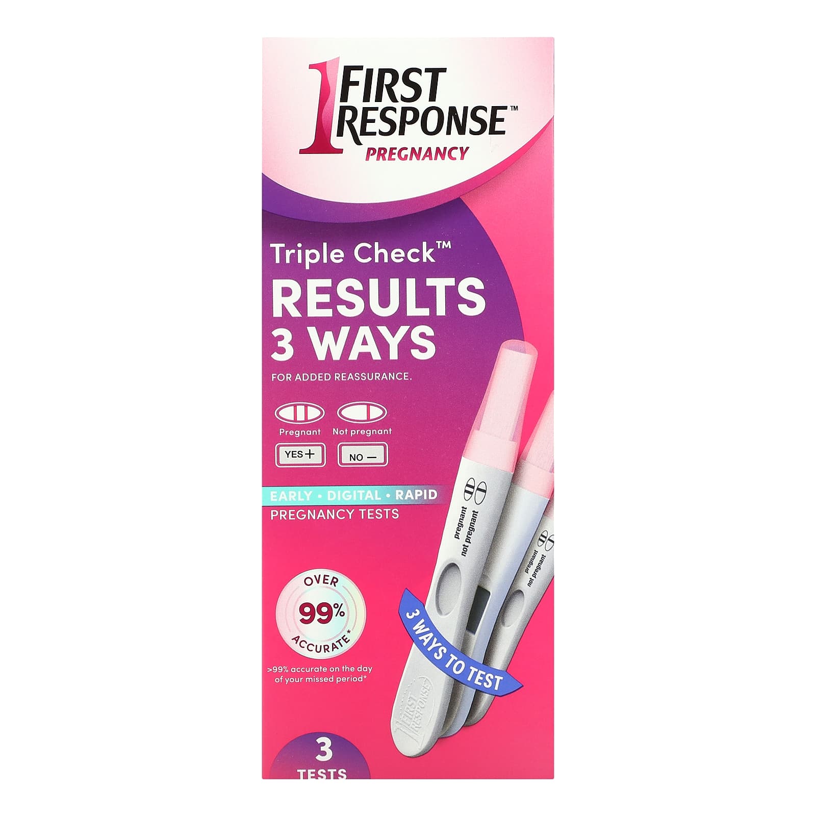 First Response-Triple Check Pregnancy Tests-3 Tests