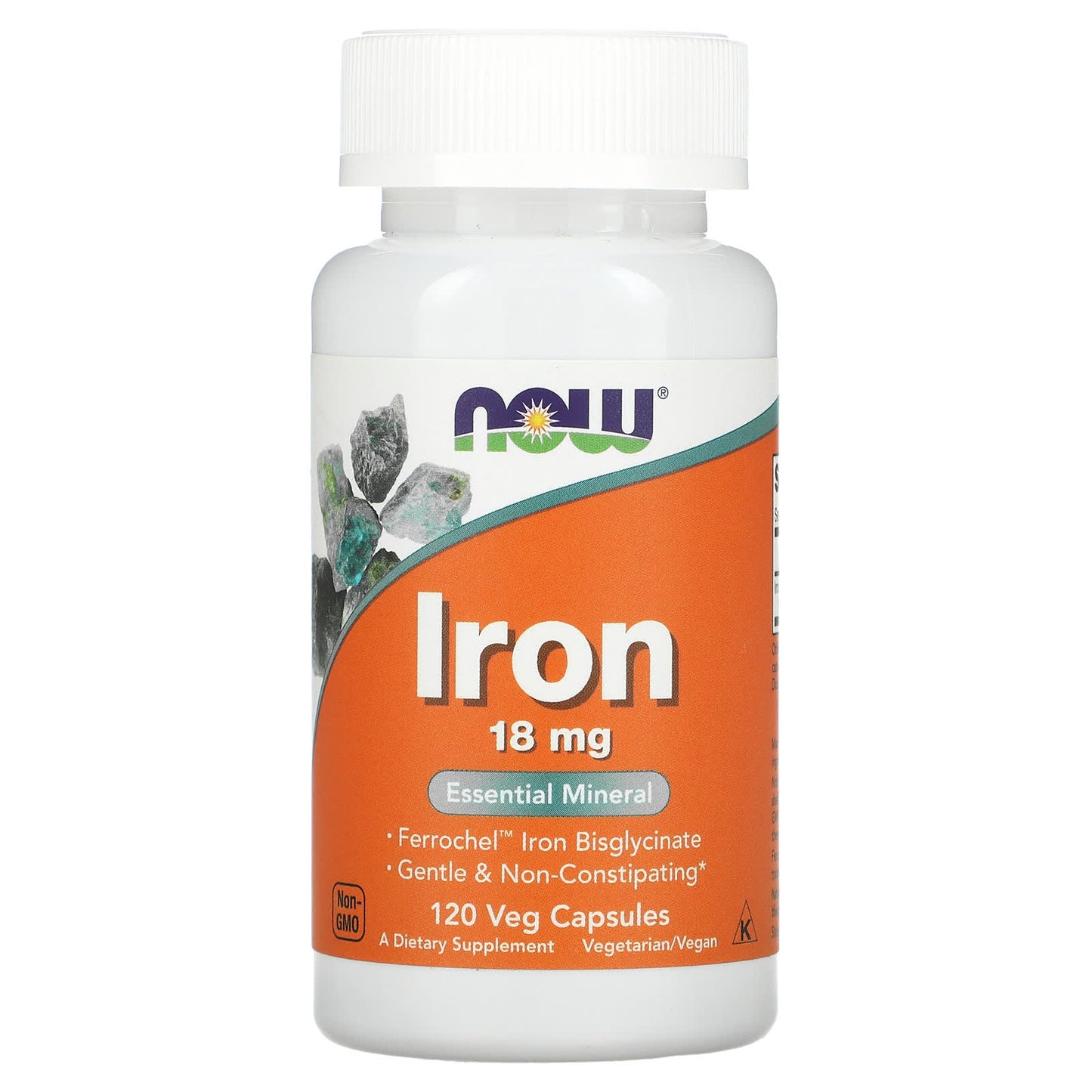 NOW Foods-Iron-18 mg-120 Veg Capsules