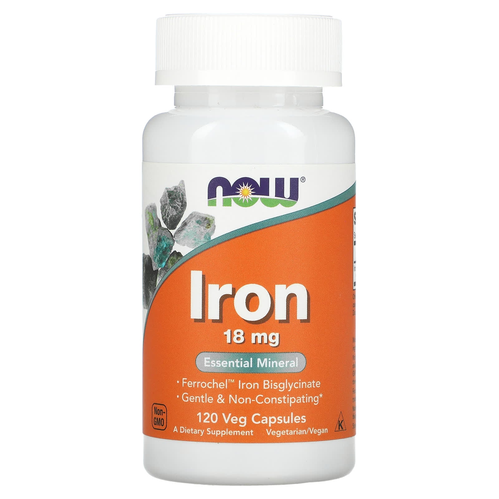 NOW Foods-Iron-18 mg-120 Veg Capsules