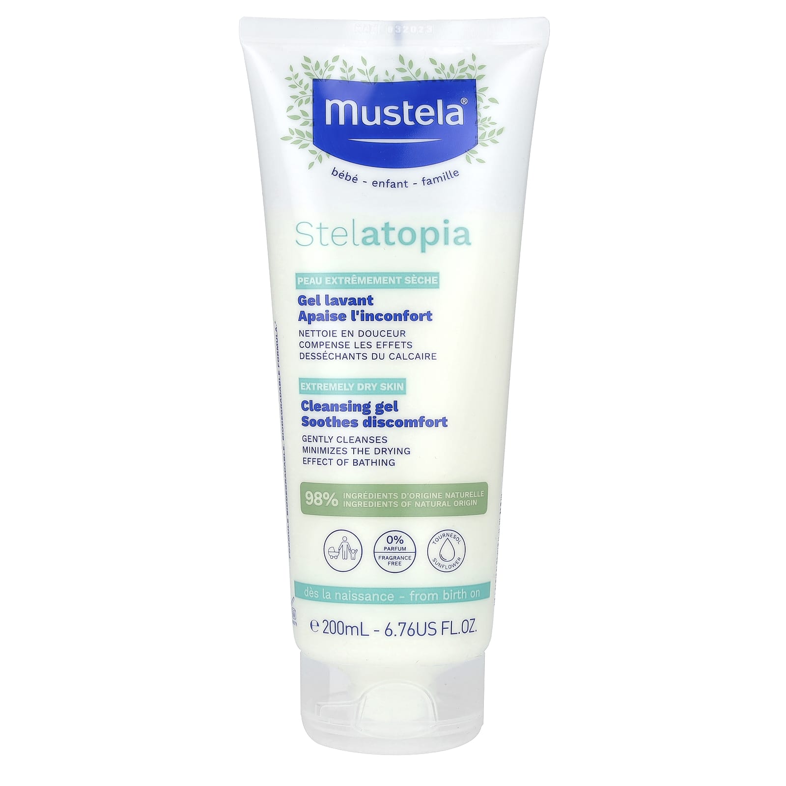 Mustela-Stelatopia Cleansing Gel-Fragrance Free-6.76 fl oz (200 ml)