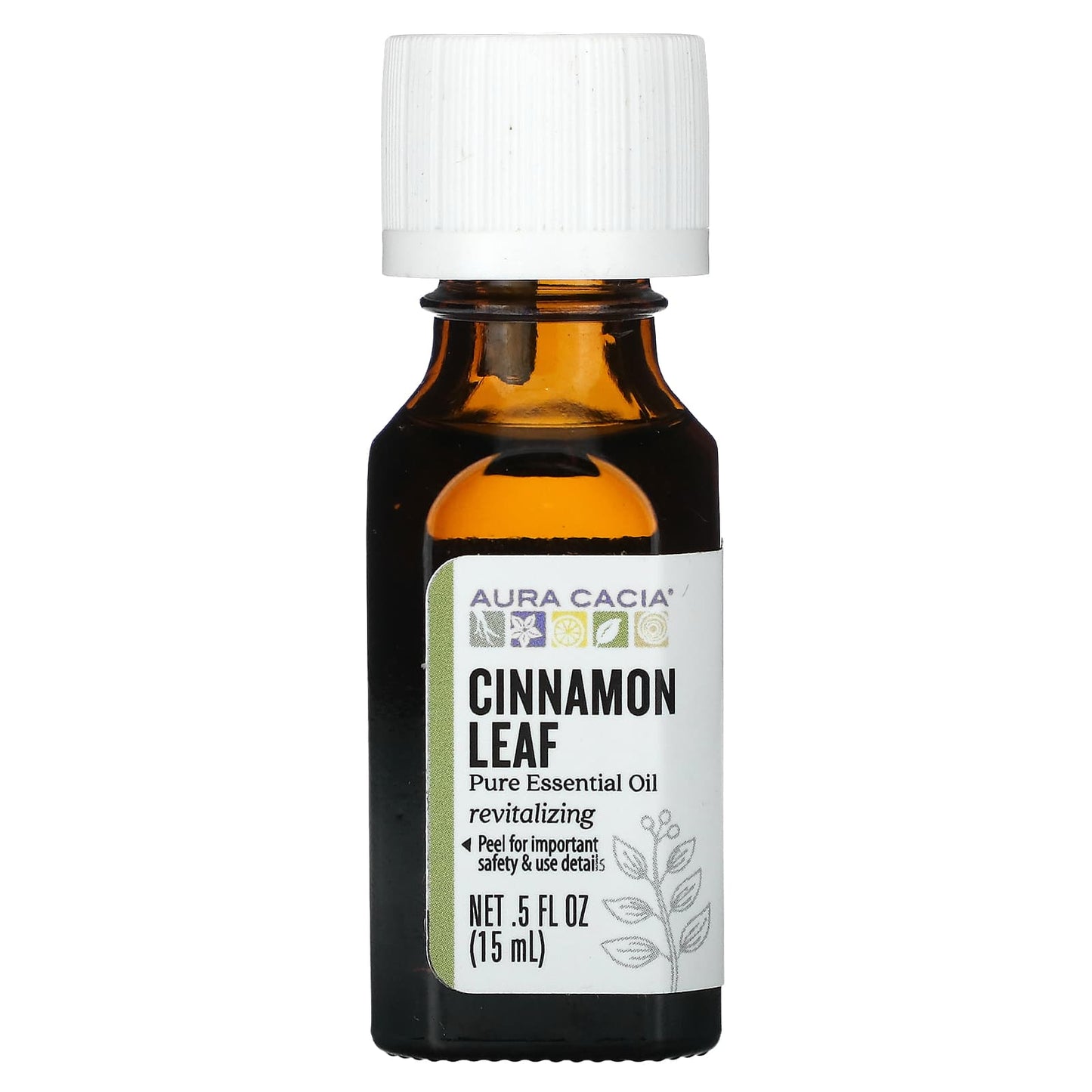 Aura Cacia-Pure Essential Oil-Cinnamon Leaf-0.5 fl oz (15 ml)