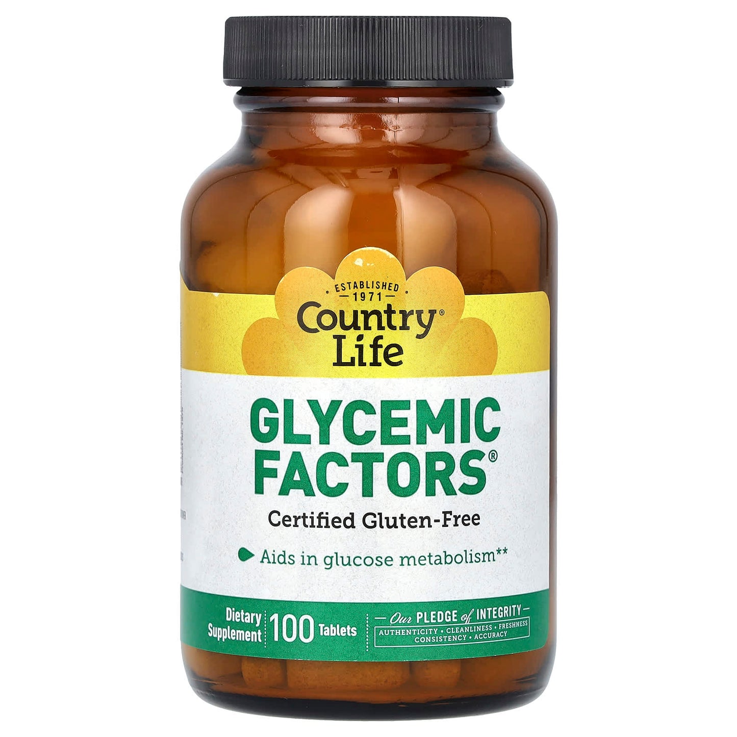 Country Life-Glycemic Factors-100 Tablets