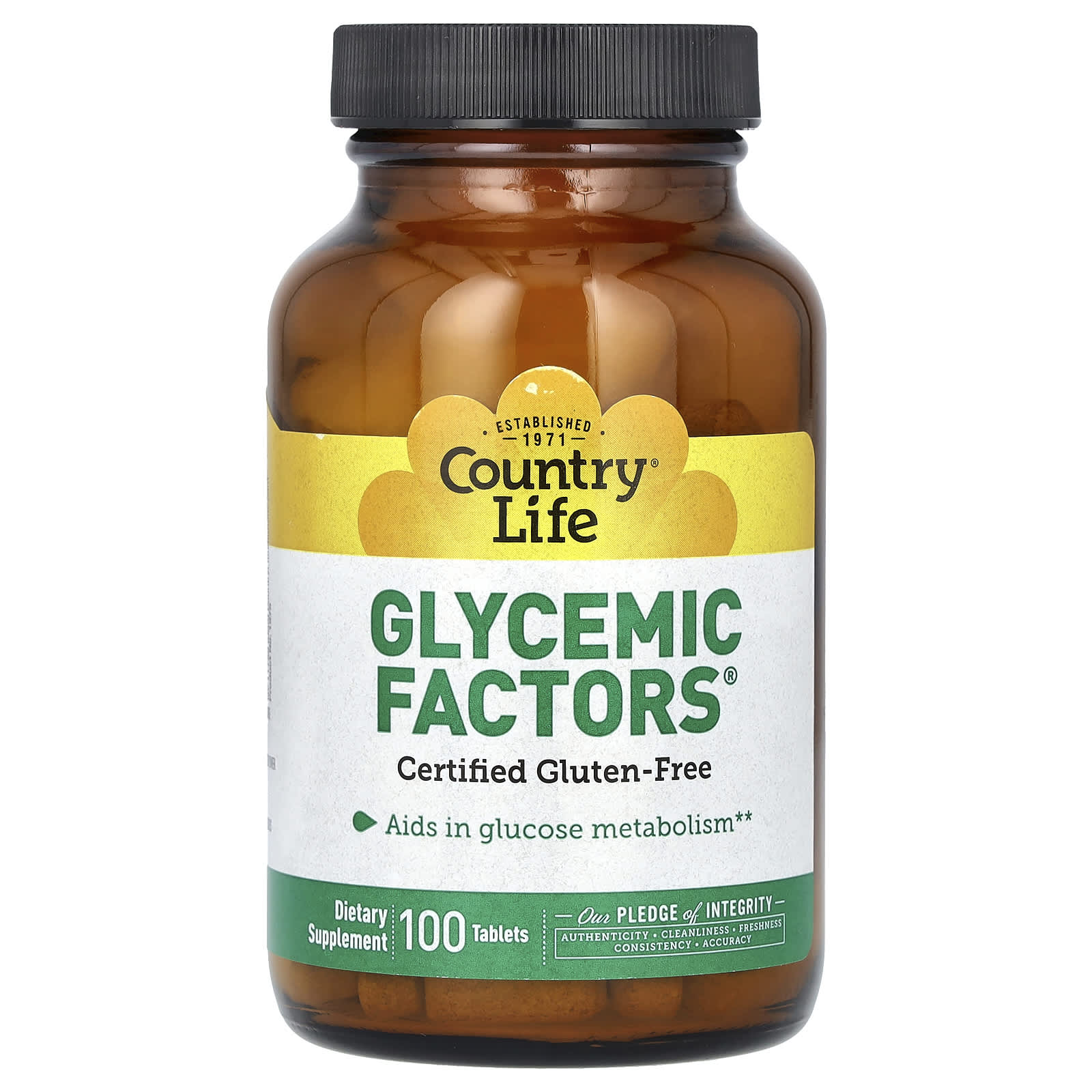 Country Life-Glycemic Factors-100 Tablets