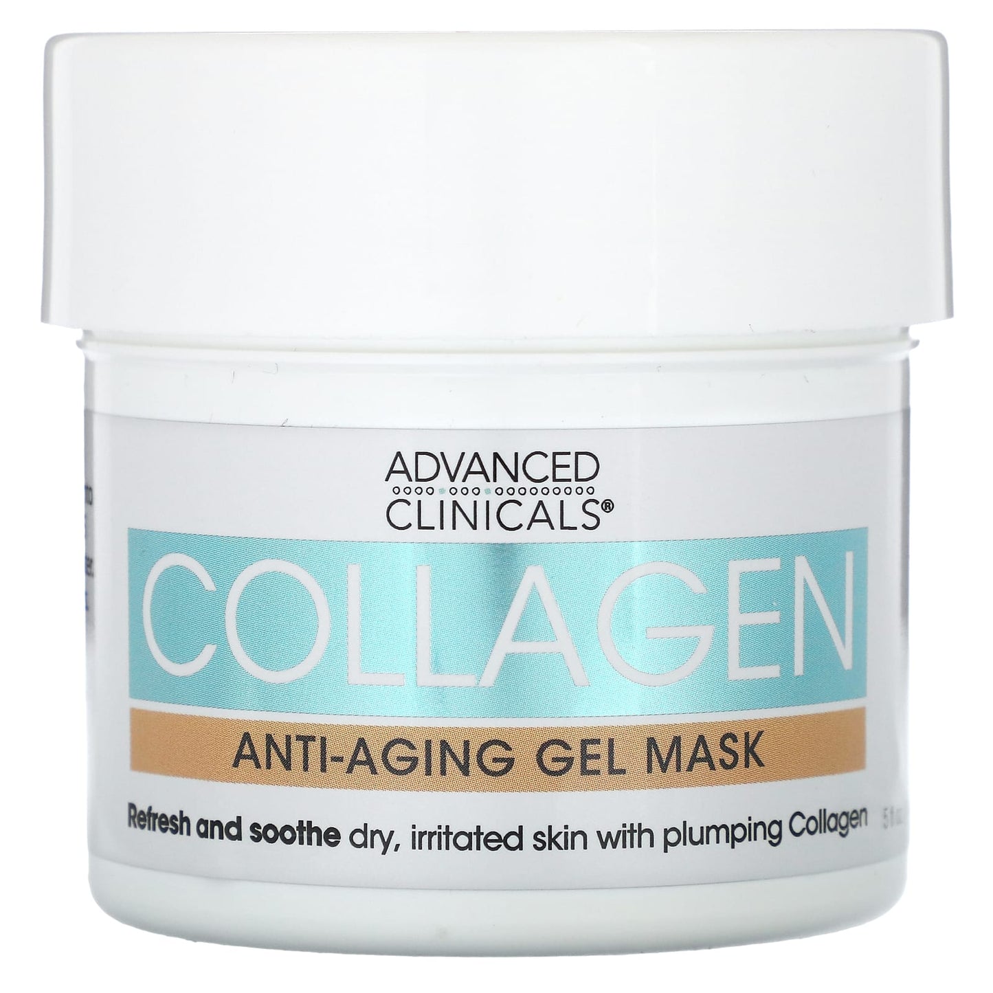 Advanced Clinicals-Collagen-Anti-Aging Gel Beauty Mask-5 fl oz (148 ml)