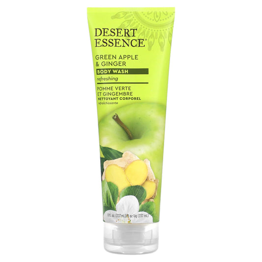 Desert Essence-Body Wash-Green Apple & Ginger-8 fl oz (237 ml)