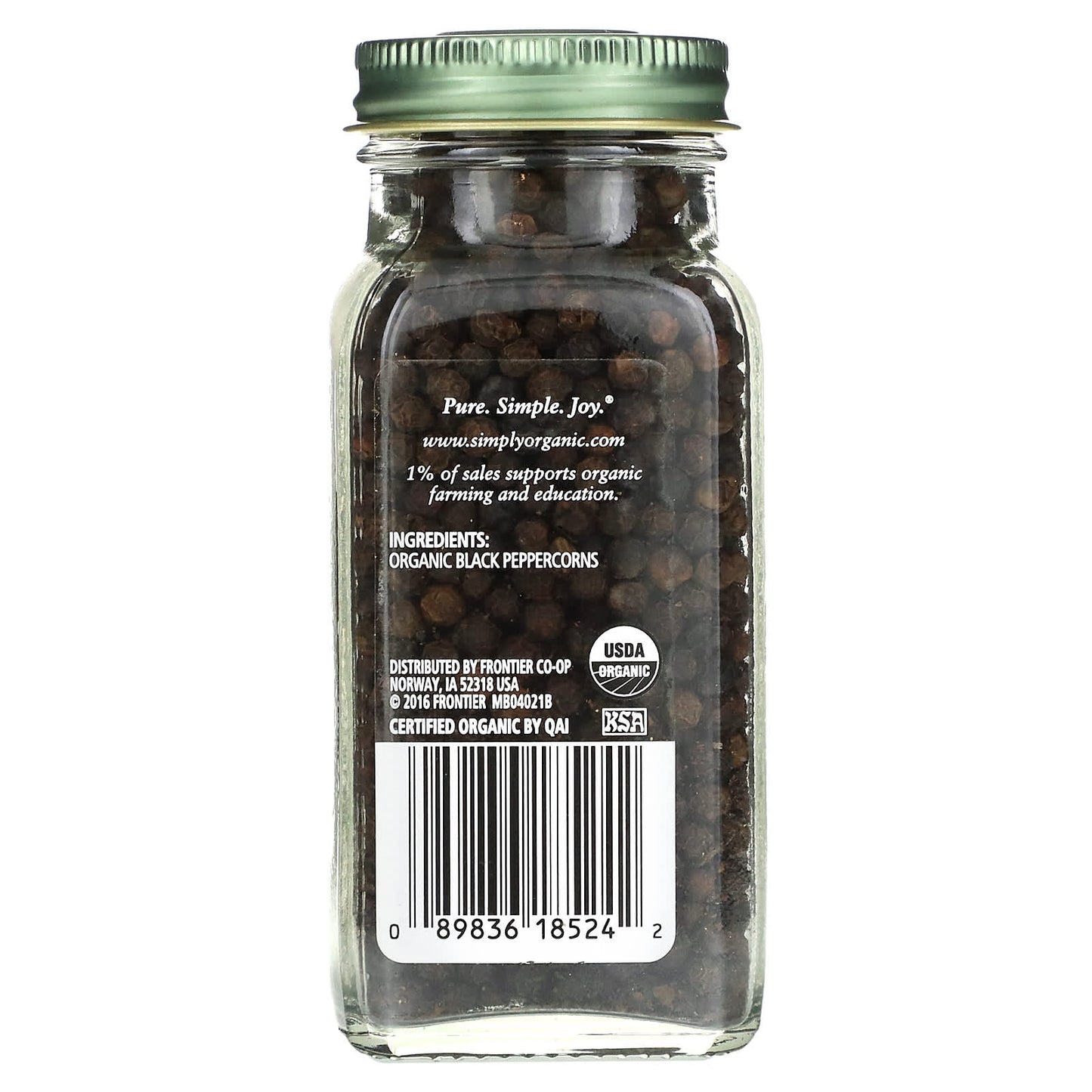 Simply Organic, Black Peppercorns, 2.65 oz (75 g)