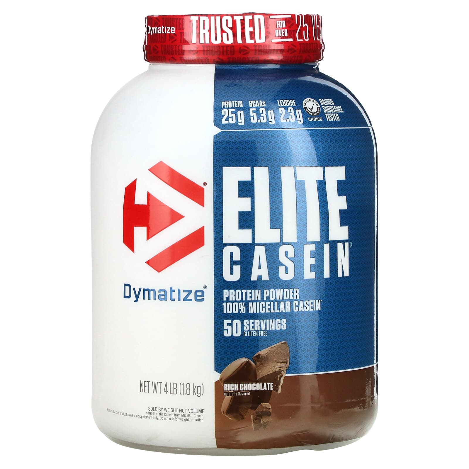 Dymatize-Elite Casein-Rich Chocolate-4 lb (1.8 kg)